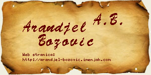 Aranđel Božović vizit kartica